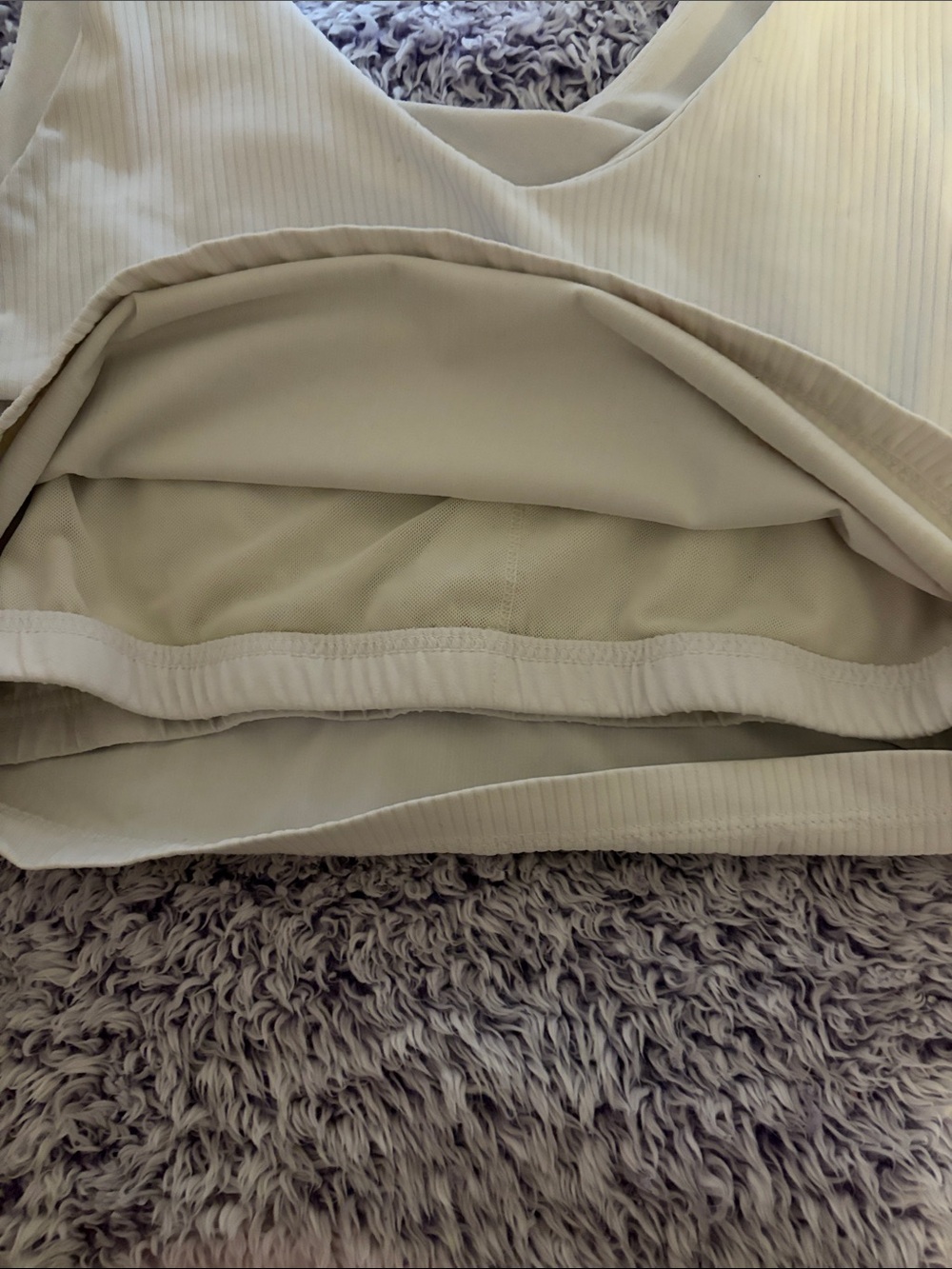 White Ribbed Crop Tank Top - Picture 4 of 4